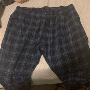 Plaid blue pajama pants